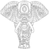 Elefante mandala a4 - Imagen 3