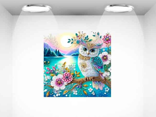 Lechuza 30x30 Piedras especiales